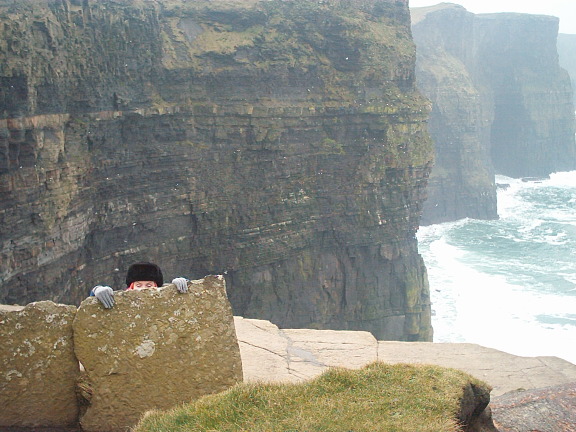 kathryn tries hanging out doolin-style.