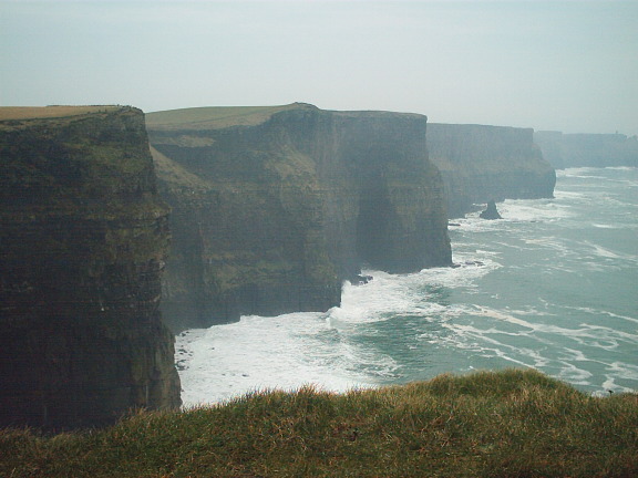 the cliffs of moher.  and yes, they are the "cliffs of insanity" in the princess bride.