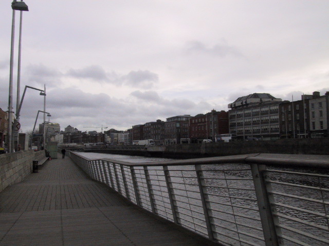 boardwalk along the liffey.