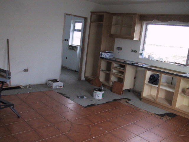 Kitchen from the door to the living room.