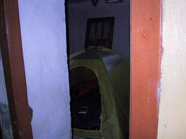 Into the sitting room - and the tent we stayed in.