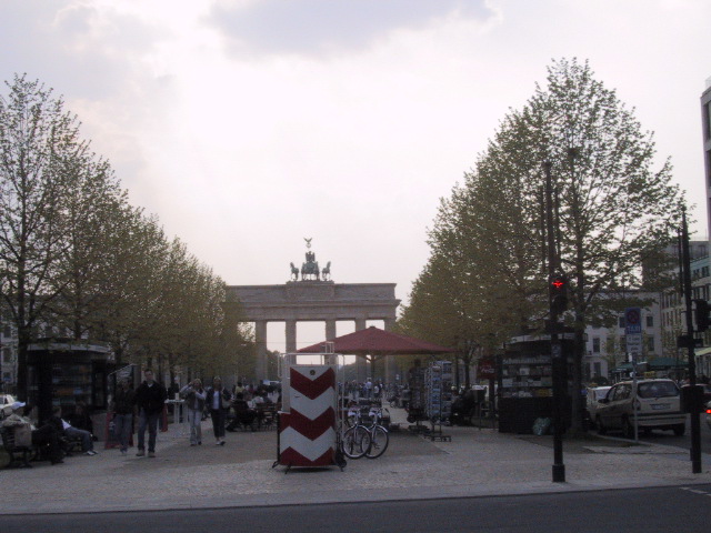 Walking towards brandenberg gate from former east berlin.