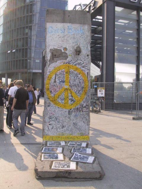 Part of the old wall in potsdamer platz.