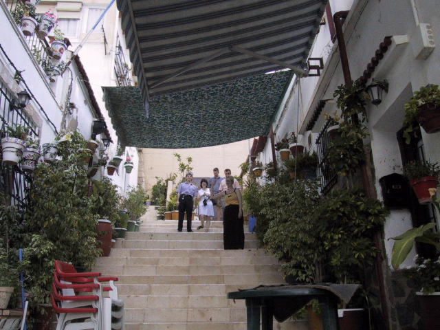 On the walk down from the castle we went through the old city.  I can't really think how to describe it...  All these colourful houses along the steps and thin streets packed on top of one another and yet they seemed friendly and full of open spaces.