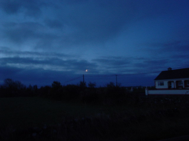 Moon in the evening.